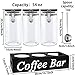 WYTAOHZL 3PCS Glass Coffee Containers with Shelf 54oz Coffee Station Organizer Glass Coffee Bean Storage with Spoon Coffee Canister Set Jars with Airtight Locking Clamp for Coffee Bean Ground Nuts