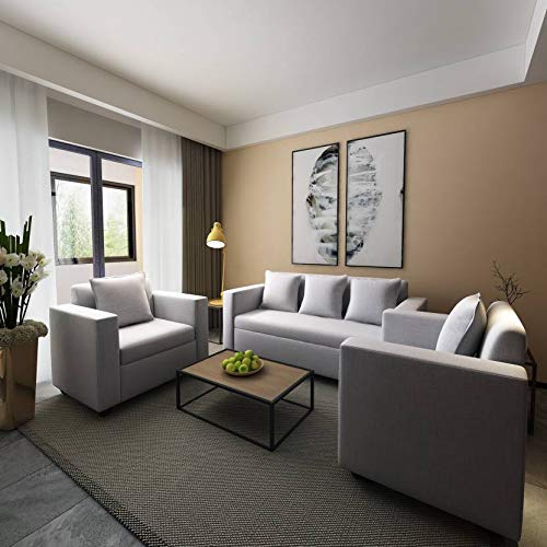 Techno Wood 5- to 6-Person Sofa Set For Living Room - Light Grey-image-47