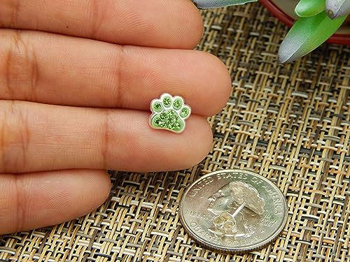 Image of 925 Sterling Silver Paw Print Stud Earrings (Choose Your Style) (Nickel Free)