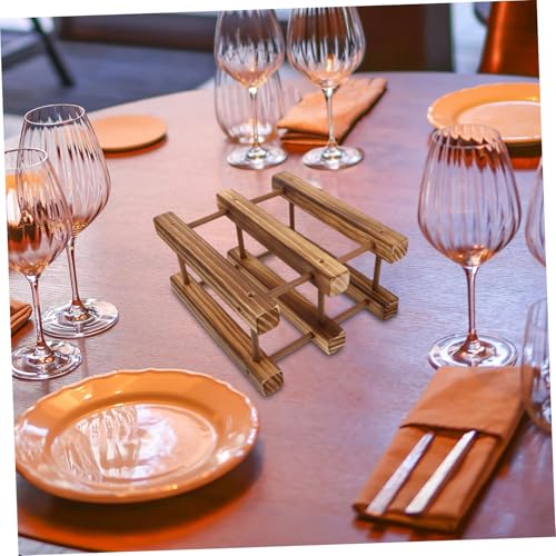 Soporte de vino de madera maciza para exhibición miniatura 5