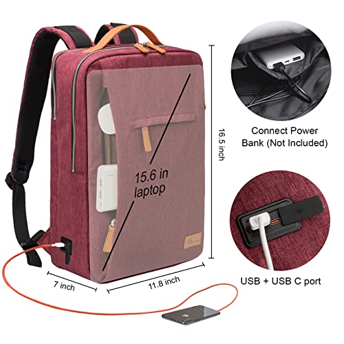 Hp hope Laptop Backpack for Women Travel Durable Backpacks Carry On, with USB Charging Port, Fits 15.6 Inch Laptop - Image 3