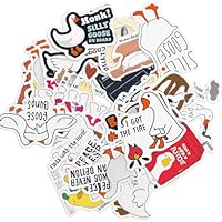 50Pcs Silly Goose Stickers - Duck Stickers - Waterproof Vinyl Animal Stickers - for Water Bottles, Laptop, Computer, Car, Luggage, Cup, Phone