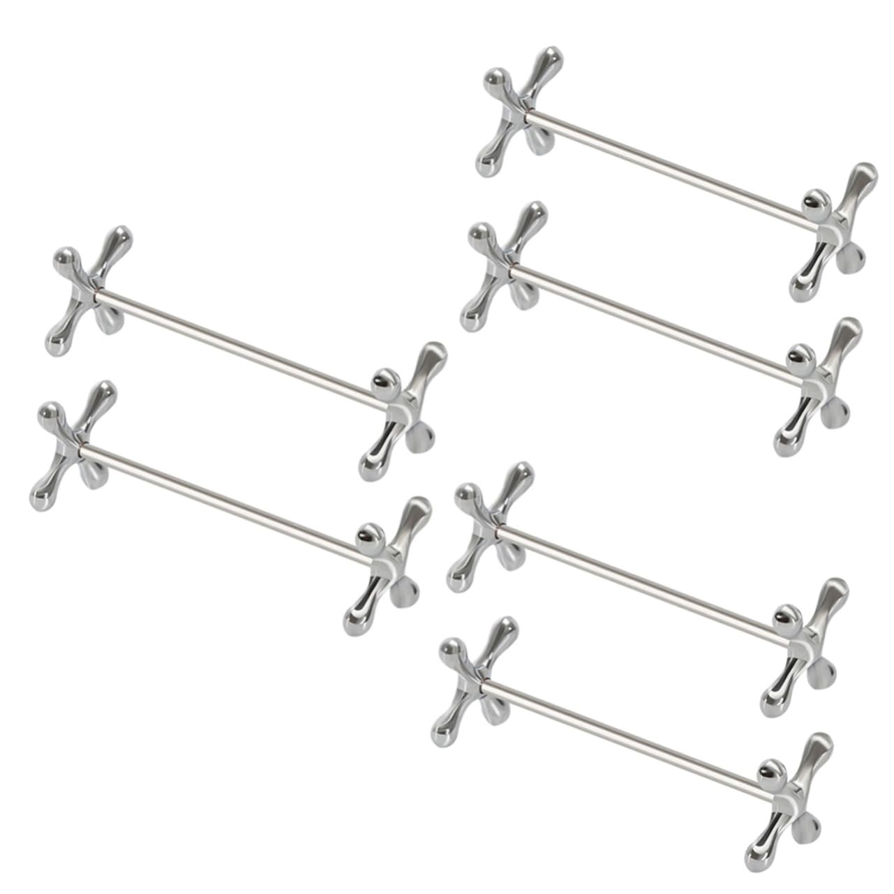 Juego de 6 soportes de metal para palillos, elegante para mesa de comedor, soporte para utensilios de cocina para cucharas y tenedores, accesorio de cocina fácil de limpiar
