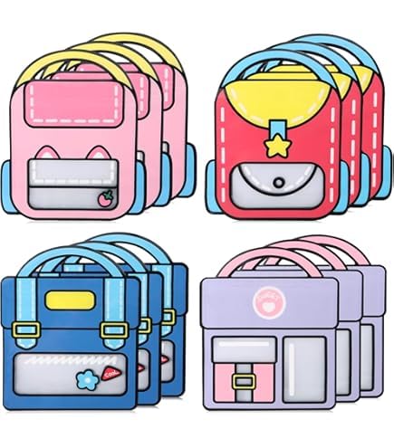 Image of THE CUBBY CART Mini Backpack Goody Bags for Birthday Return Gifts - Cute Bag-Shaped Candy Pouches for Kids Parties, Gift Bags for Chocolates & Toys - Party Favor Bags (21x18cm) (Purple - 15 Pcs)
