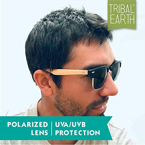 image for TRIBAL EARTH Bamboo Sunglasses Polarised for Men and Women with UV Pro