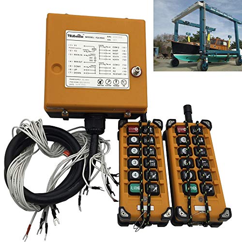 Industrial Remote Control Hoist Crane Push Button Switch F23-A++ AC/DC65V-440V(2 Transmitters + 1 Receiver) Hoist Crane Wireless Remote Controller
