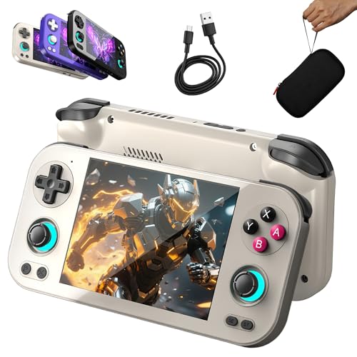 RG476H Consola de Juegos portátil Retro con Funciones de IA,25 Emuladores Consola Portátil Retro RG 476H,Pantalla LTPS In-Cell de 4,7″,WiFi 2,4G+5G & BT5,Android 13,5000mAh,Salida de TV (Gris-256G)