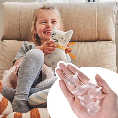 Nogeqi 50 Stück Quietscher zum Einnähen 37mm, Spieluhr zum Einnähen Rasseleier Hundespielzeug Quietschend Rassel Baby Transparent Squeakers für Hunde Spielzeug Haustiere Geeignet