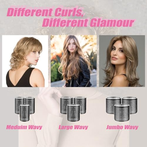 39PCS Hair Curlers Rollers - Self Grip Hair Rollers Set, Hair Tools, Cling Rollers Set, 18 Rollers 12 Duckbill Clips 8 Bang Clips 1 Comb for Short, Medium, Long Hair for Salon DIY Hairdressing - Image 6