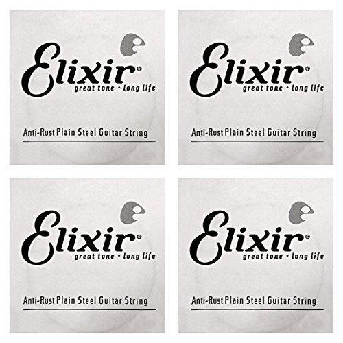Elixir エリクサー エレキギター/アコースティックギター用 バラ弦 Plain Steel .015 #13015 4本セット 【国内正規品】