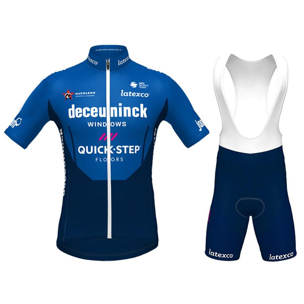 Men Cycling Suit Breathable Cycle Jersey Mens Short Sleeve Pro Cycling Clothing and Cycling Bib Tights Mens Padded Road Cycling Clothes