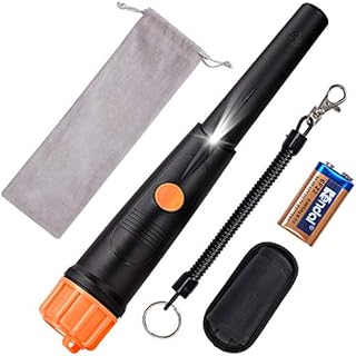 SUNPOW Metal Detector Pinpointer IP68 Waterproof Handheld Pin Pointer Wand with Belt Holster Treasure Hunting Tool Accessories, Buzzer Vibration Sound (Three Mode)