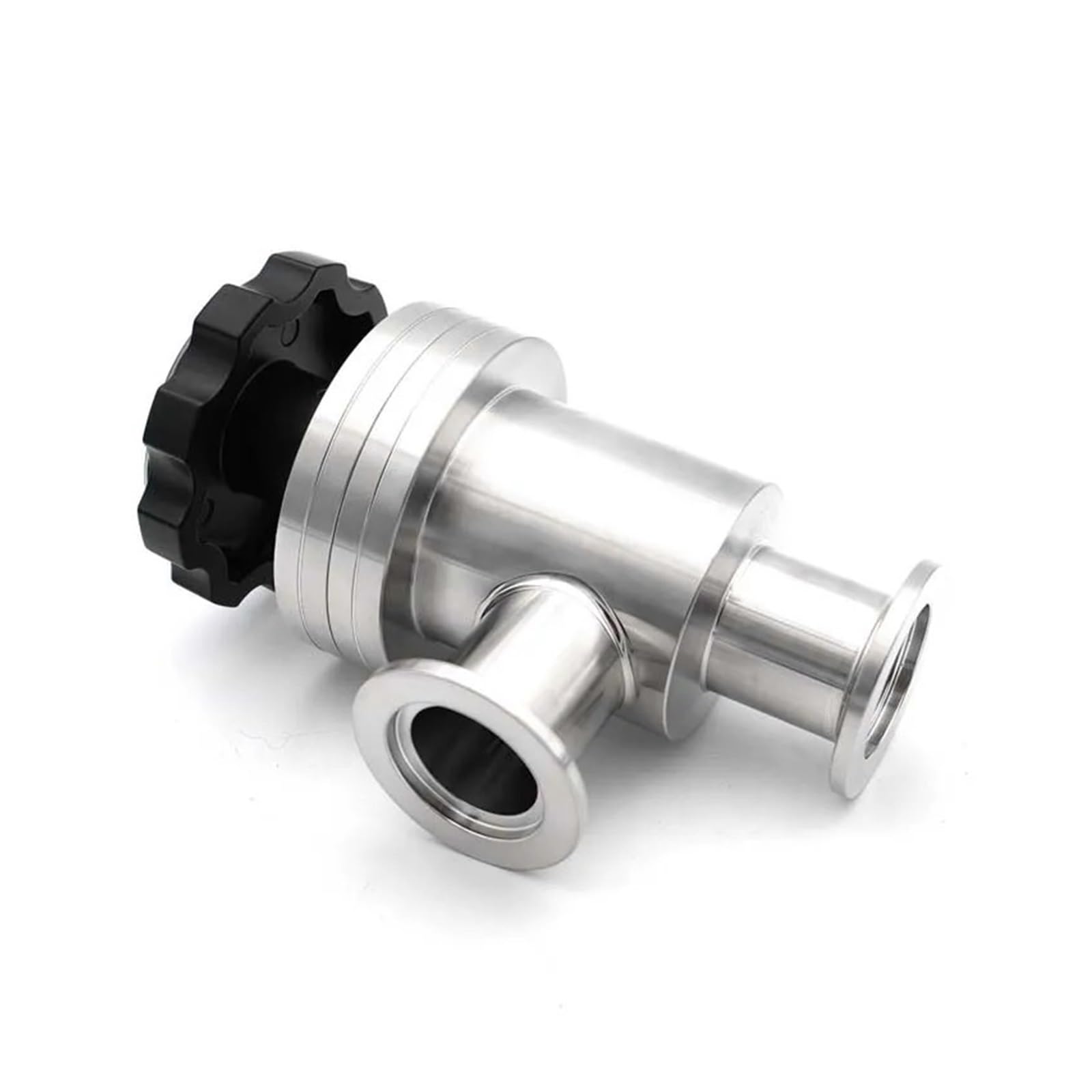 BHBHCPZGR SS304 Stainless Steel KF25 High Vacuum Angle Valve, L-Type Manual Valve BHBHCPZGR