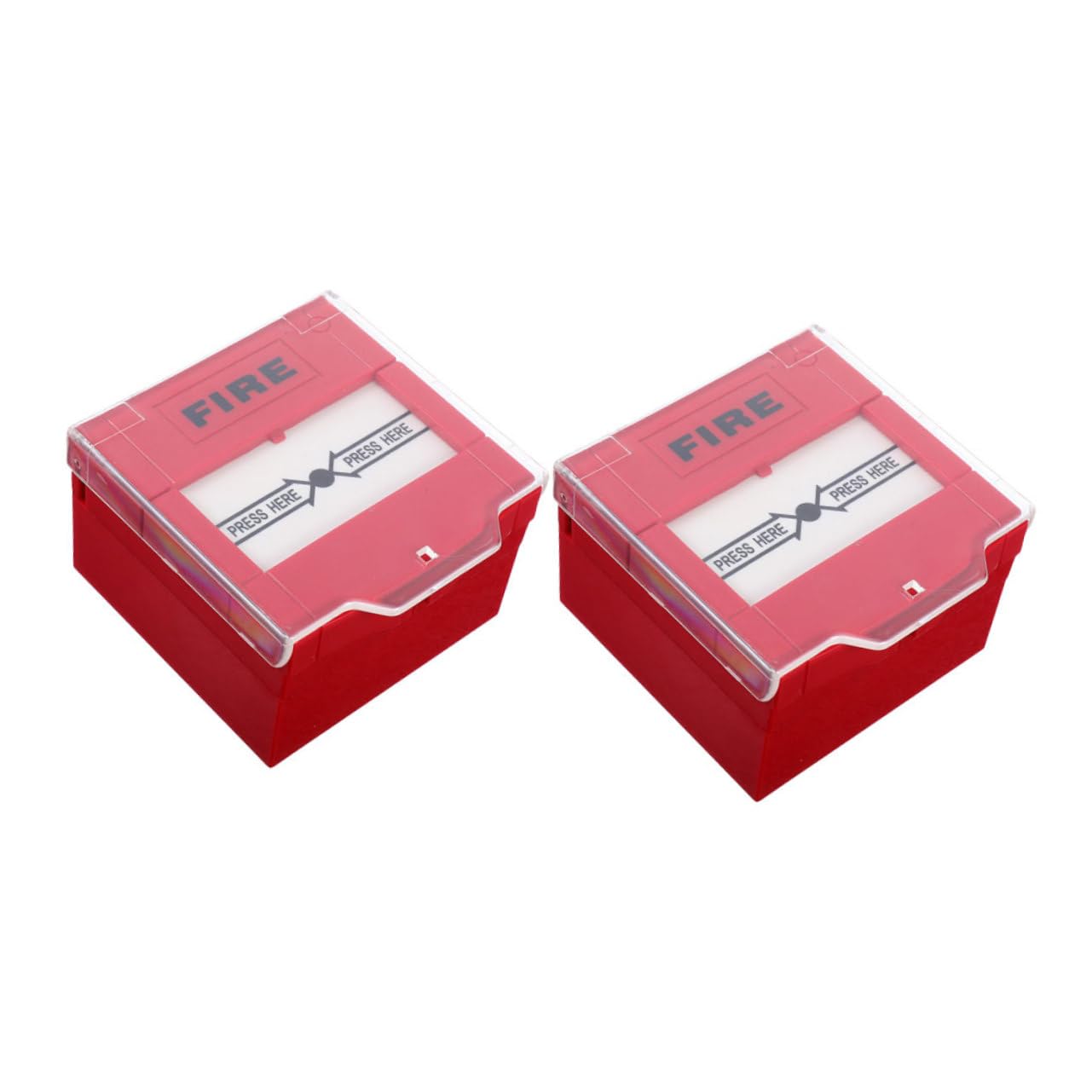 Uonlytech Botón de Llamada de Alarma contra Incendios Rojo para Casa, 2 Piezas, Plástico, Fácil Instalación y Reinicio Rápido, Diseño de Respuesta Ágil