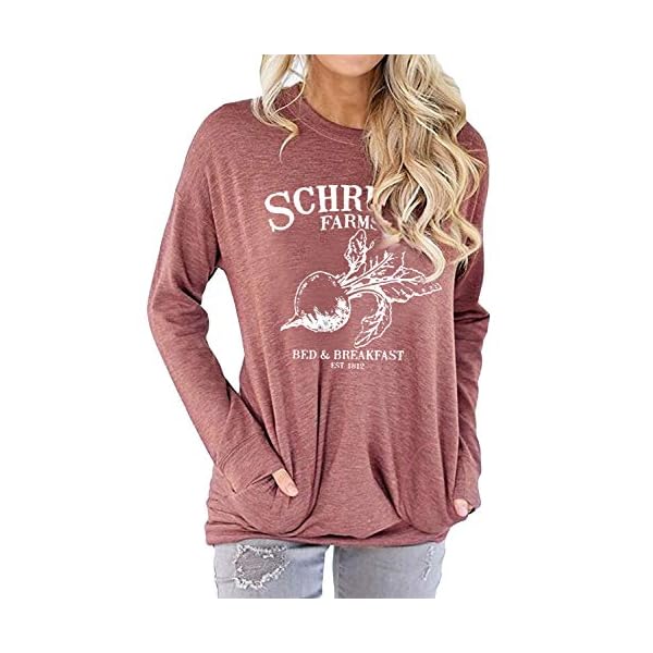 OUNAR-Women-Schrute-Farms-Shirt-Cute-The-Office-Graphic-T-Shirt-Sweatshirt-with-Pocket OUNAR Women Schrute Farms Shirt Cute The Office Graphic T-Shirt Sweatshirt with Pocket