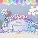 NICDIY Balloons Birthday Decorations Party Balloons 136pcs Ballons Multicolor 12 10 5 Inch Assorted Colors Baby Blue Pink White Balloon Garland Arch Kit for Party Wedding Graduation Baby Shower