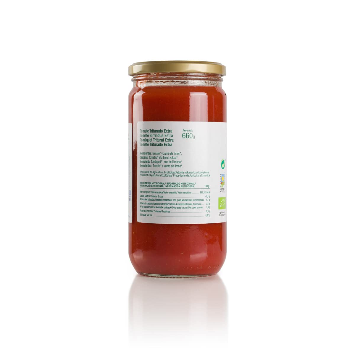 Ekolo Tomate Triturado Ecológico 6 Tarros 660 G 3960 ml