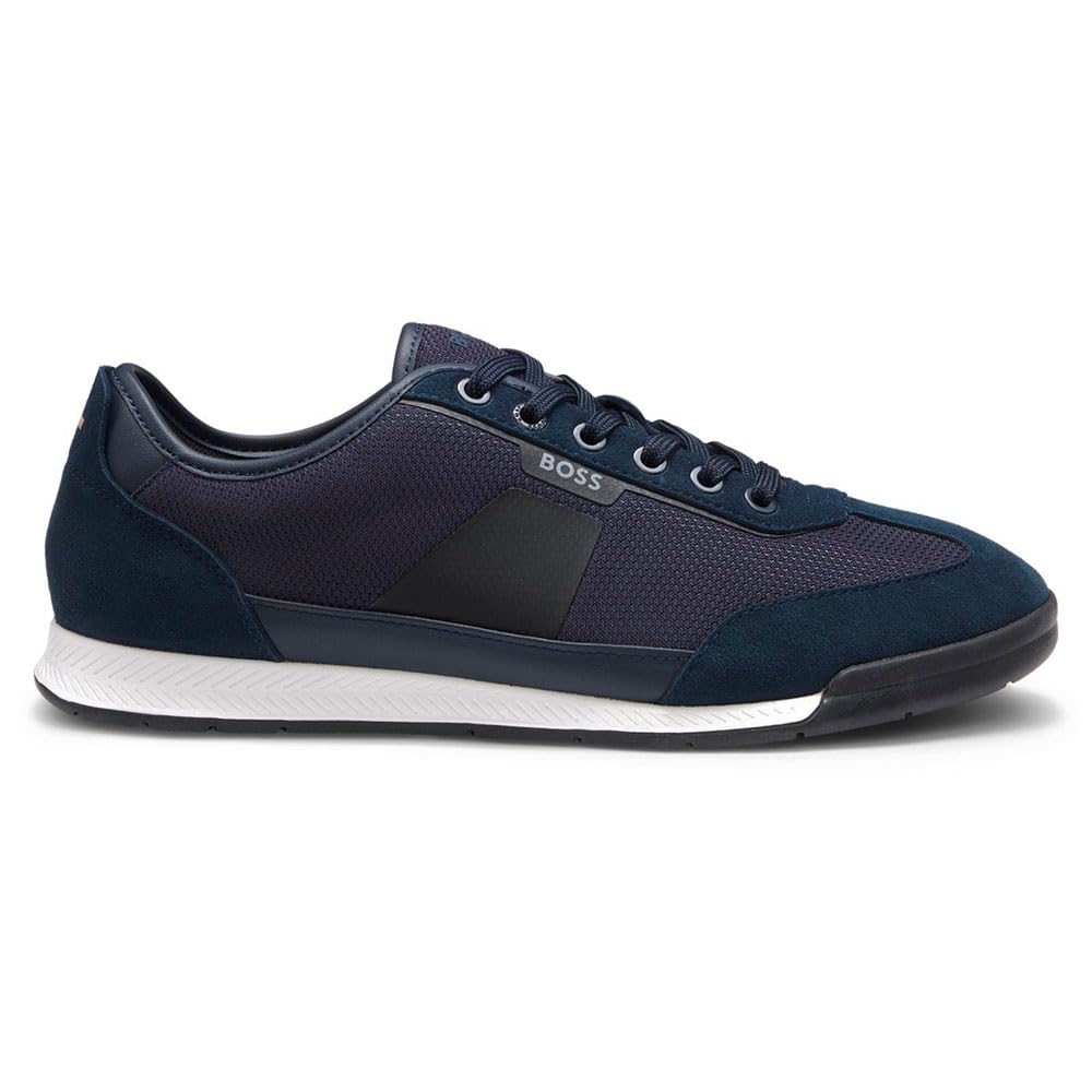 BOSS Men's Nitan_Lowp_txmx 10280114 01 Low Profile Trainers, darkblue, 10 UK