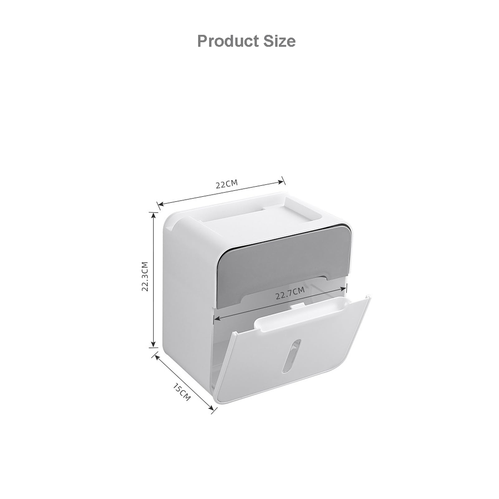 FETGKNBM2 Commercial Toilet Paper Holder Wall Mount Paper Towel Dispenser Double-Layer Tissue Holder Dispenser with Drawer C-Fold/Multi-Fold/Tri-Fold Napkin Dispenser for Bathroom Restroom