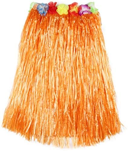Lovelegis Hawaiian Skirt Skirt Hawaii Moana Vaiana Oceania Accessories Gift Idea Party 40 cm Orange Colour Tropical Beach Exotic Vibrant - Image 4