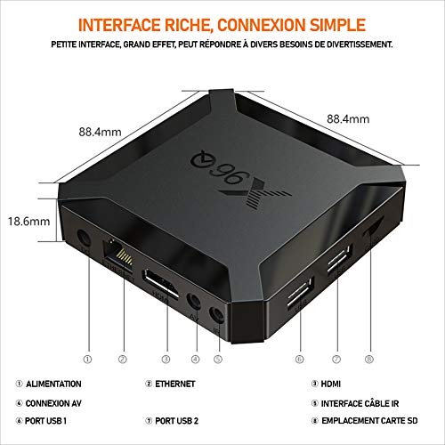 Android TV Box 10.0 behuizing Android TV 4K HD X96Q Mini 2GB RAM 16GB ROM Box WiFi 2.4G Screen mirroring je telefoon op je tv - Afbeelding 6