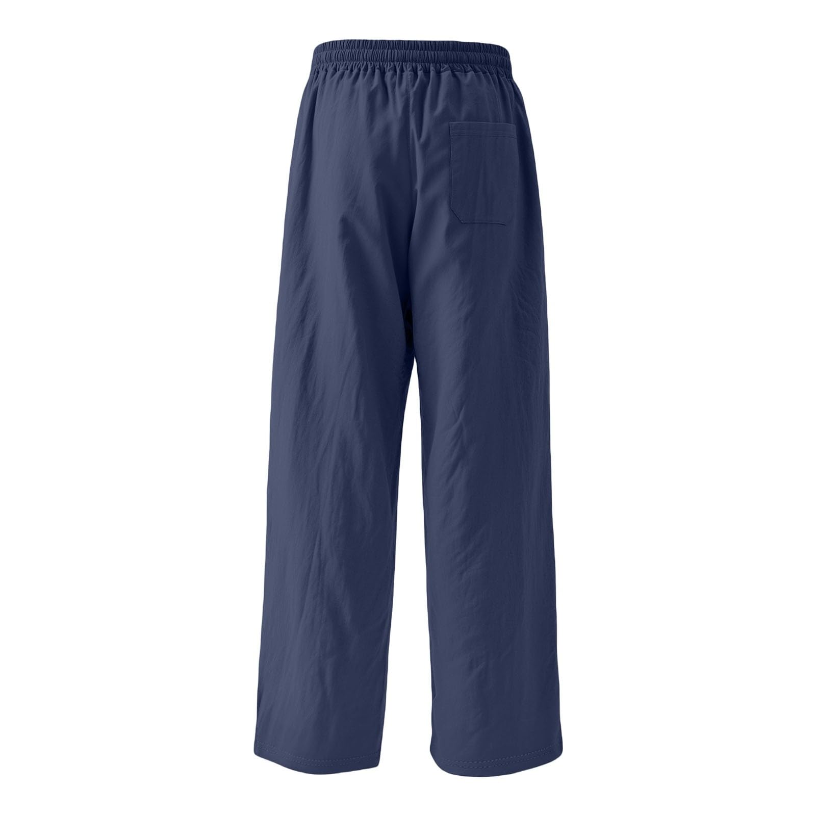 Pantalones de Verano Niña Casuales Largos Elásticos con Bolsillos Algodón y Lino Holgados Pierna Ancha para Adolescentes