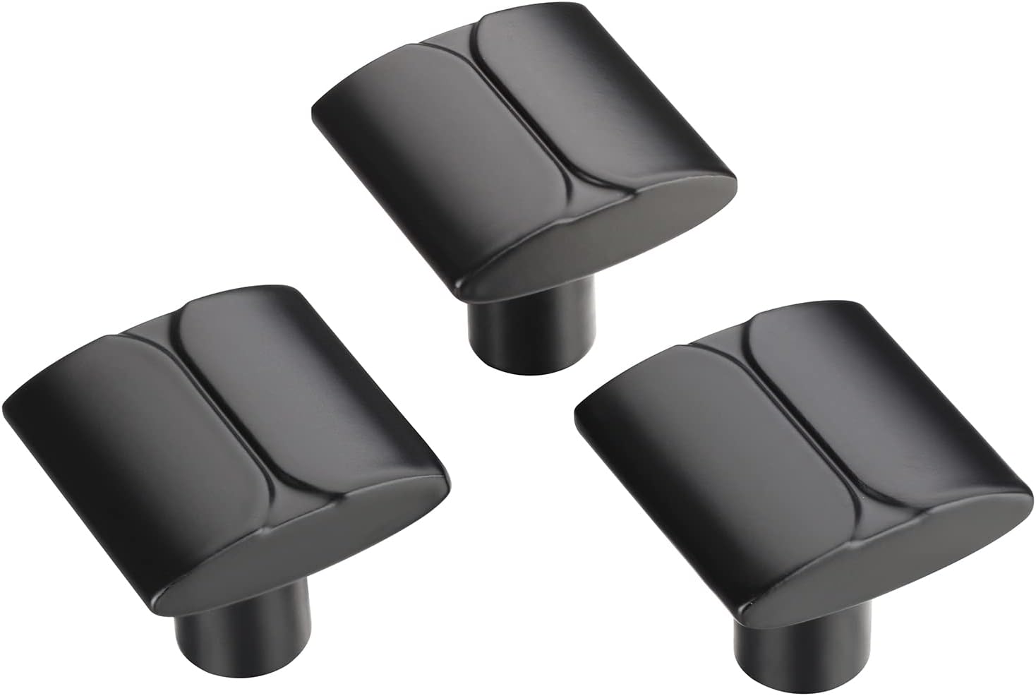 10 Pack Matte Black Cabinet Knobs Black Knobs for Cabinets and Drawers - 2 Inch Length Single Hole Drawer Knobs Black and Black Dresser knobs for cabinets and Drawers