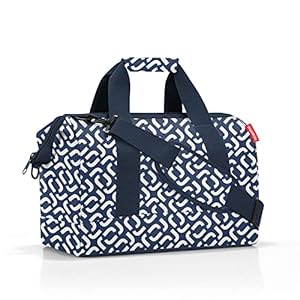 reisenthel allrounder M – un sac type sacoche docteur avec grande ouverture à arceaux, ouverture avec fermeture zippée, 6 compartiments intérieurs, 2 poignées, en bleu marine signature