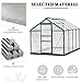 Outsunny 6' x 8' Greenhouse for Outdoors, Polycarbonate Greenhouse with Rain Gutter and Roof Vent, Aluminum Walk-in Green Houses for Outside for Patio Backyard Garden, Dark Green