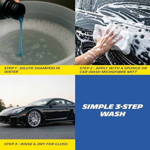 Image of MICHELIN Car Shampoo 500ml | pH Balanced & Super Concentrated Formula for Bucket & Foam Cannon Wash | High Foam for Deep Cleaning | Removes Tough Dirt & Grime | Gentle on Paint & Clear Coat