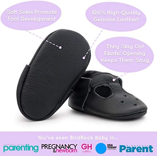 Amazon.com | BirdRock Baby Mary Jane Moccasins - Genuine Leather Soft Sole Baby Girl Shoes for