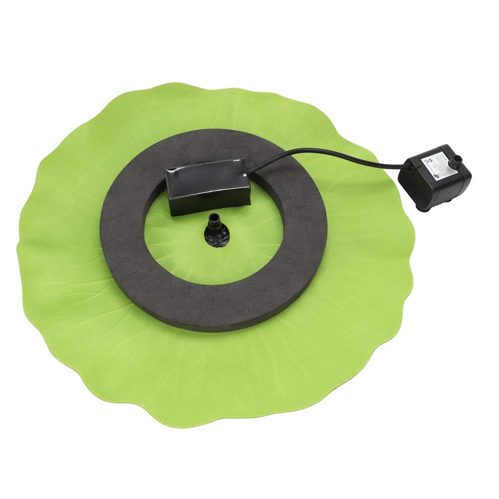 Pompe de Fontaine Solaire, Pompe Solaire Améliorée pour Bassin, Panneau de Fontaine à Eau Solaire Circulaire de 1,4 W avec 6 Attaches, pour Bain D'oiseaux Extérieur, Décoration
