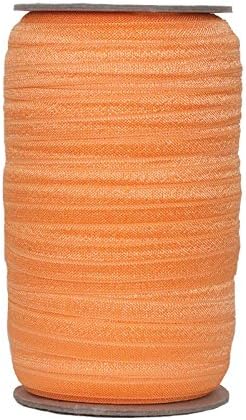100 Yards - Tangerine - 5/8" Fold Over Elastic - ElasticByTheYard™