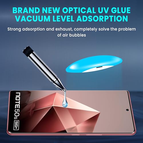 Image of FIRST MART Military-Grade UV Tempered Glass for Infinix Note 50s 5G (6.78 Inches) With Edge to Edge Full Screen Coverage and Easy Installation Kit |Crystal Clear