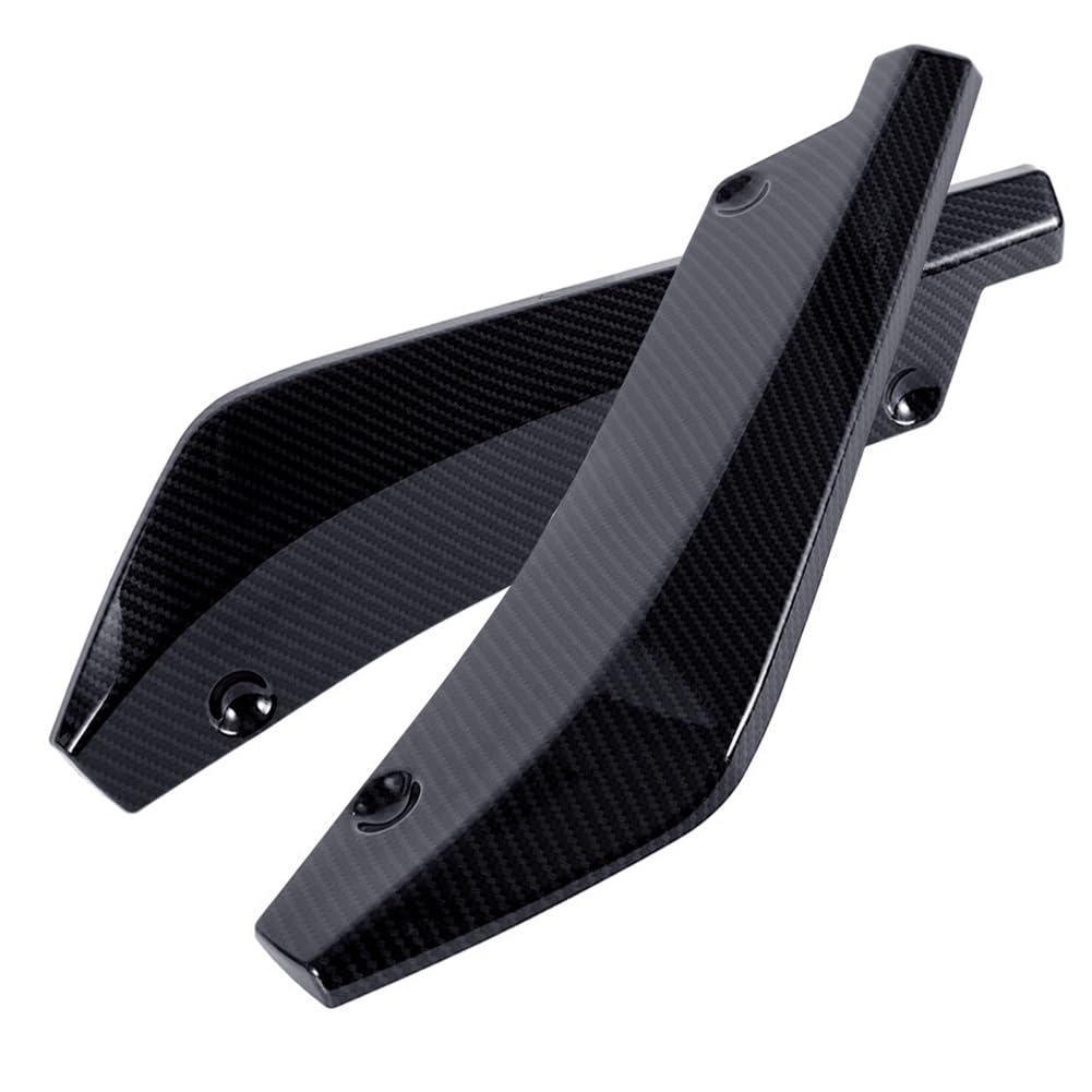 2 Pièces Spoiler Arrière Voiture Brillant Noir - Protection Lèvres Pare-Chocs Universel Avec Vis - Diffuseur Winglet Angle Pour Voiture