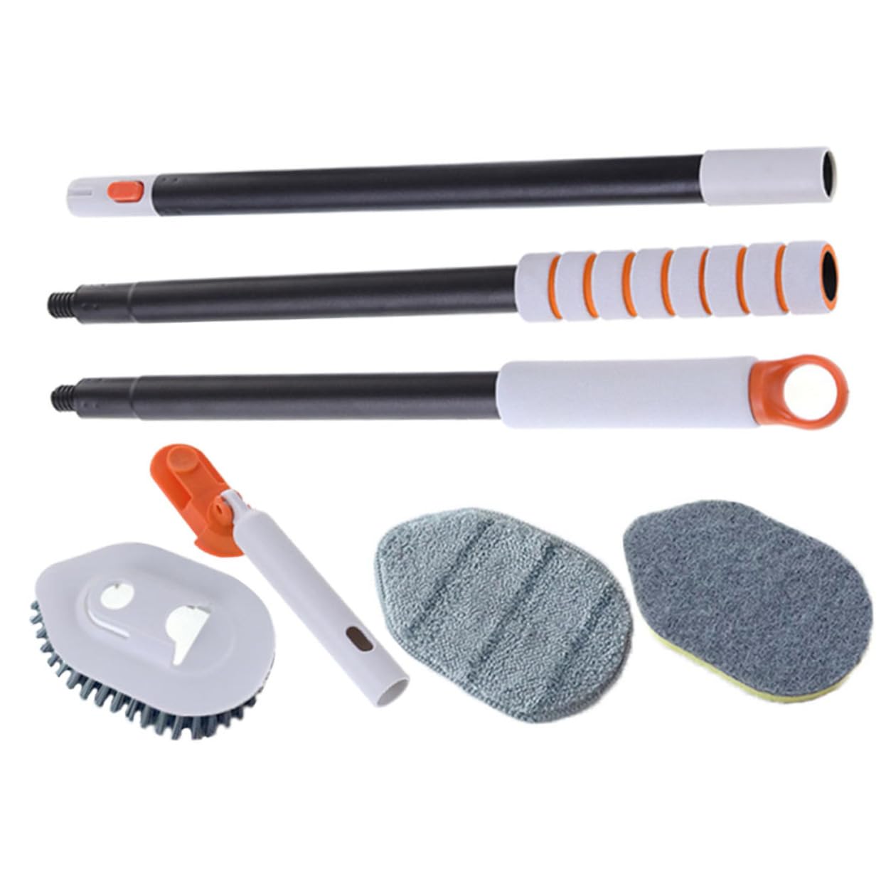 Cepillo De Suelo Multifuncional Mango Extensible para Limpiar Bañeras Azulejos y Esquinas De Cocina Cepillo De Limpieza para Baño y Manchas De Agua