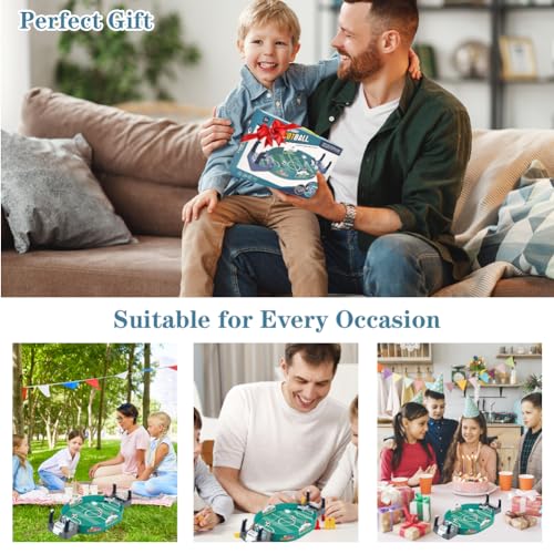 Tutamaz Interaktives Tischfußballspiel, Table Soccer Tischfussball Kinder Mini Tischkicker Spielzeug Tisch Fußball Kit – Bild 6