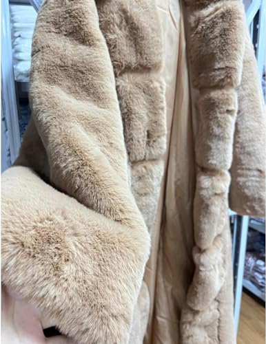 Womens Faux Fur Oversized Winter Coat Plus Size Open Front Long Cardigan Jacket Fleece Lined Sherpa Jacket4