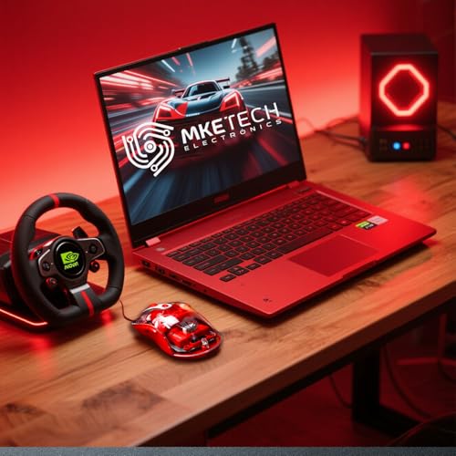 Image of Wireless Mouse with Transparent Shell and RGB Lighting, Dual-Mode Bluetooth & 2.4GHz, Adjustable DPI, Cyberpunk Style for Office, Gaming, and Creative Work, Red (MKE 830)