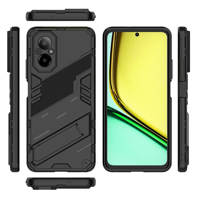 WOKEZ 360° Skyddsfodral för Realme C65 - Röd Stötsäker Design