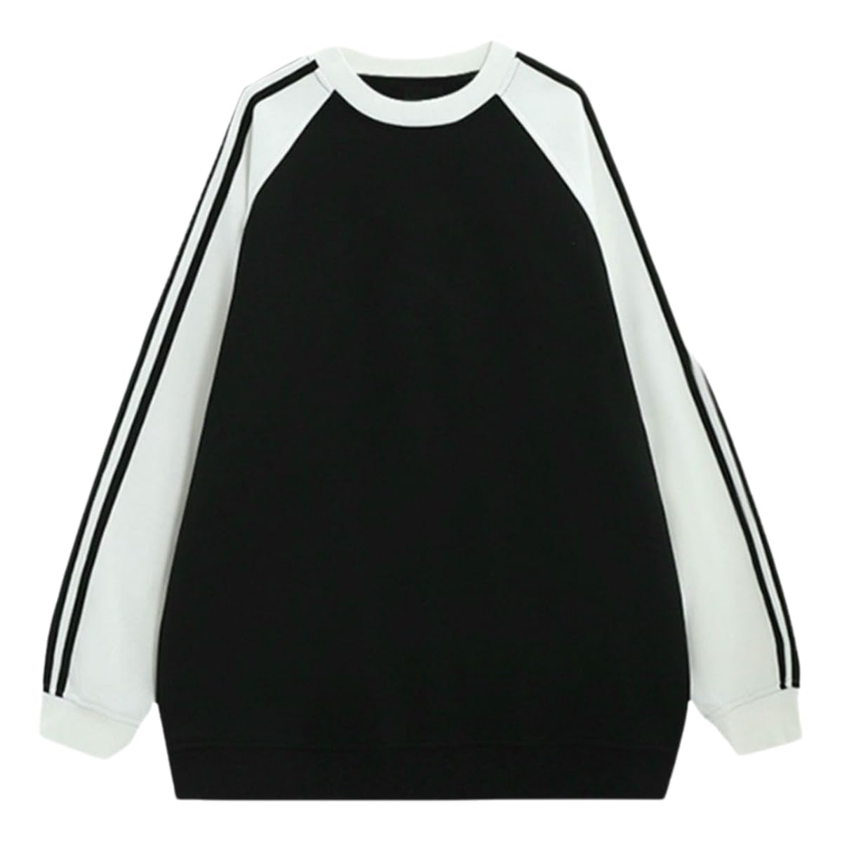 Bluza damska wiosenno-jesienna bluza sportowa TRZY Tripe Trendy Casual Round Neck Pullover Unisex czarny biały XXL