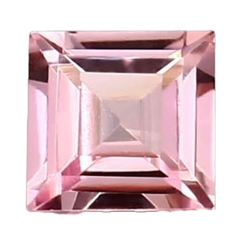 Morganite naturelle de Madagascar 6x6mm taille princesse pour bague pendentif collier