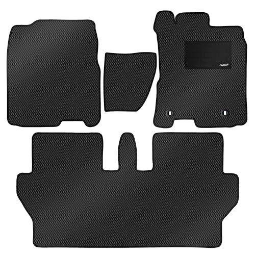 【防水マット】Aviles ダイハツ ムーヴ キャンバス LA800S LA810S フロアマット【カーボン柄】(02:4WD/2WD リアヒーターあり)
