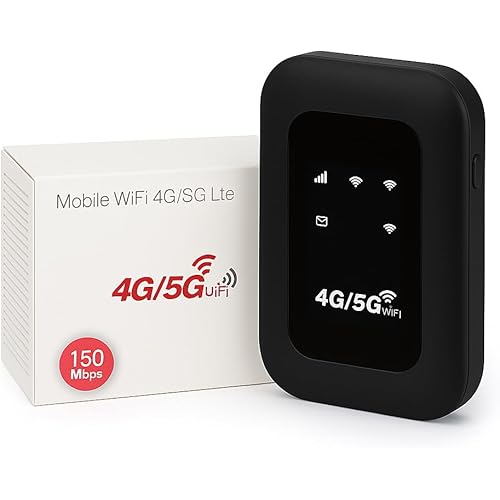 5G All-Network Portable WiFi, Convergek Portable WiFi Dongle, Power on and Use, Free for Life (Black)