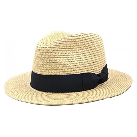 Maz Beige Packable Summer Fedora Hat Cover