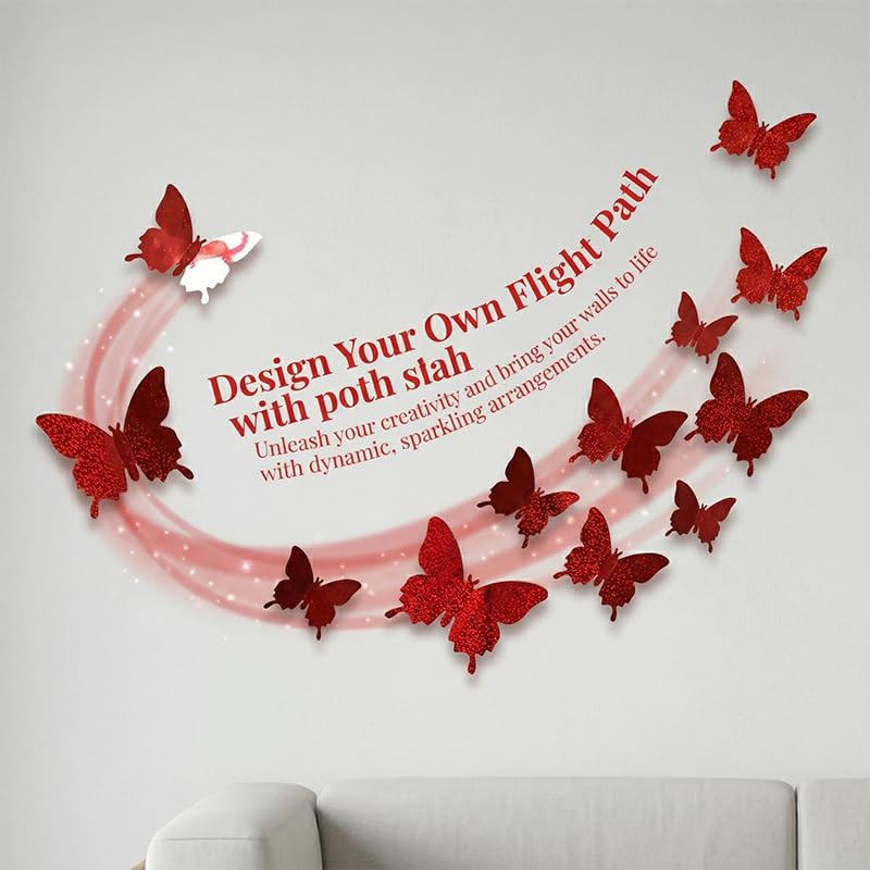 12 vinilos 3D mariposas adhesivas decorativas miniatura 7