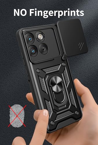 Image of for Motorola Moto Edge 70 5G Case with [2 Pack] Tempered Glass Screen Protector, for Moto Edge 70 Case Heavy Duty Armor [Military-Grade] Protective，with Lens Protects Magnetic Stand Phone Cover Black
