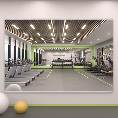 Image of LOAAO Home Gym Mirror 48 inchx24 inch, 3 PCS