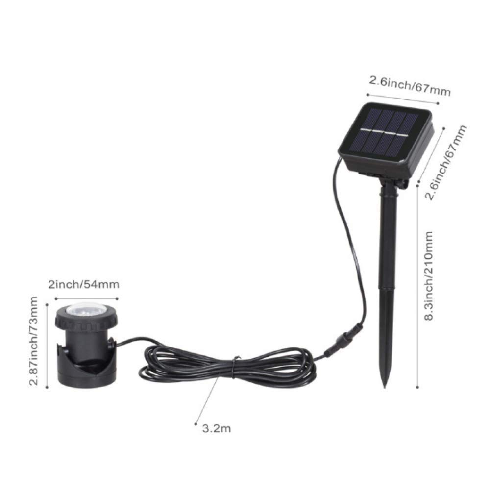 Luci dello stagno solare Luci dello stagno sommergibili Luci del paesaggio subacqueo IP65 Impermeabile per stagno Giardino Paesaggio Fontana Prato all'aperto