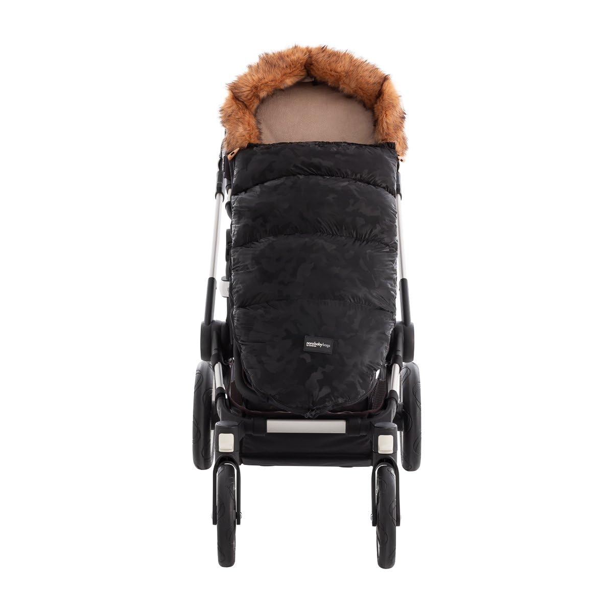 Norababybags - Saco Silla Paseo: Adaptabilidad con cremallera - Diseño y Fabricación Española - Oslo Cripsi negro 50x100 cm